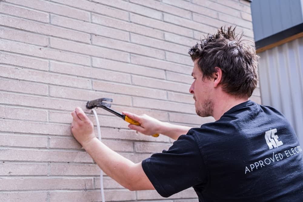 Outside light installation process