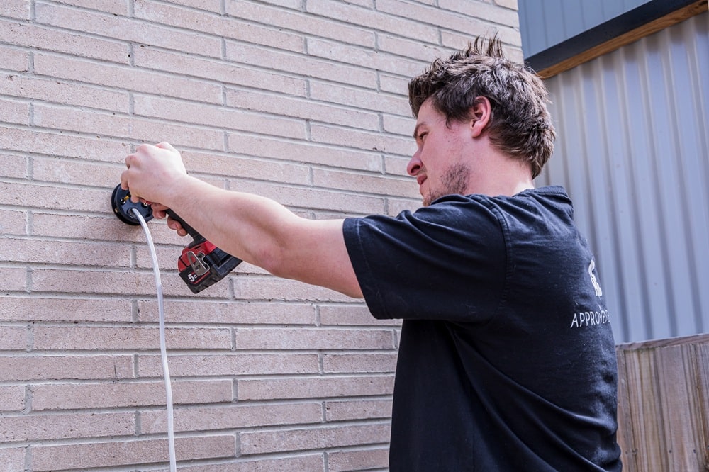 Outside light installation process - Step 2